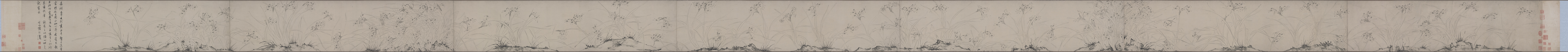 A001537中式风韵-长卷字画-辽-仿赵孟坚水仙图