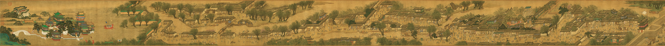 A001543中式风韵-长卷字画-明 仇英 清明上河图