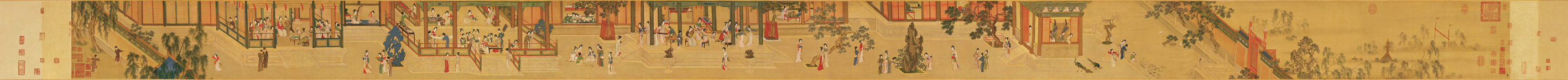 A001561中式风韵-长卷字画-台047-汉宫春晓图