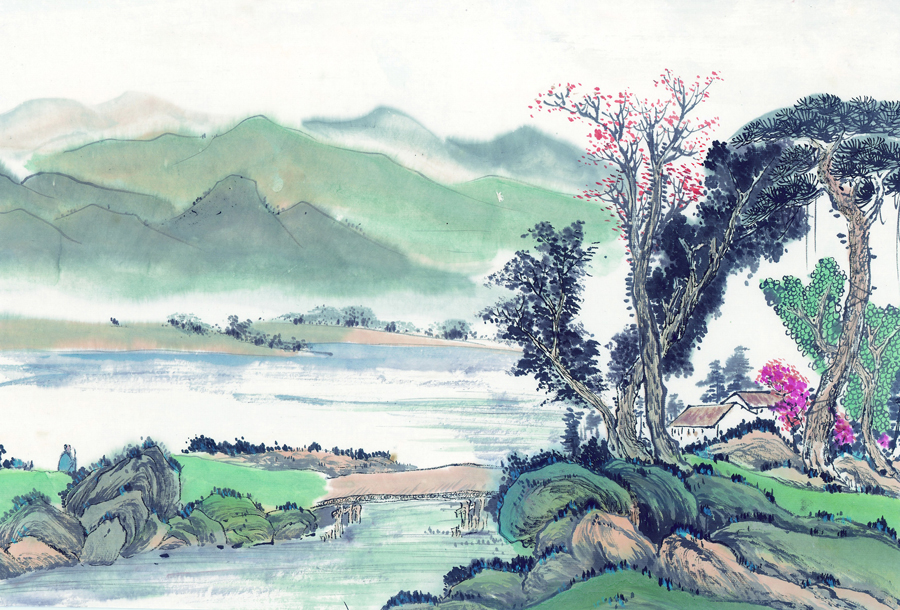 B362中式-国画 山水