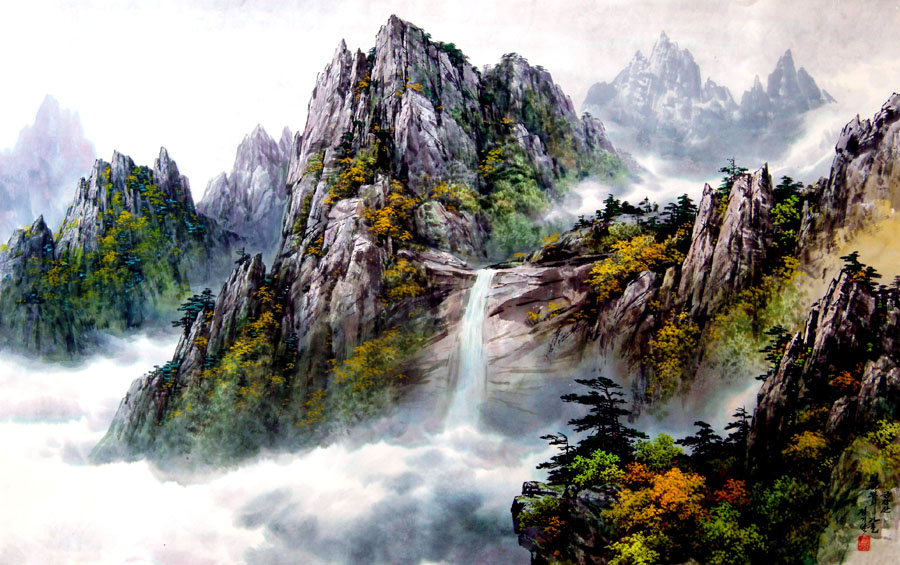 B853中式-国画山水