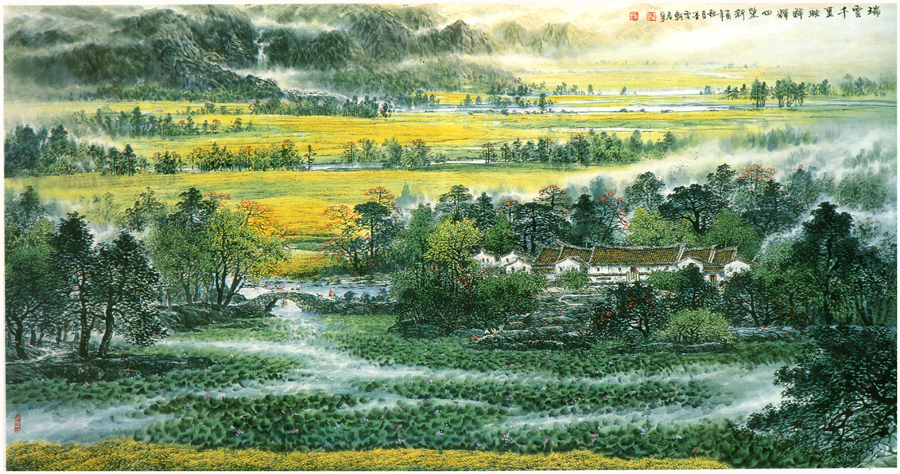 B1386中式-山 森林