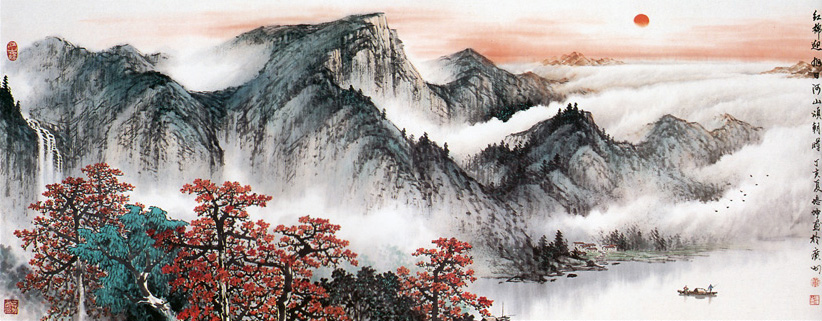 B1737中式-国画 山水
