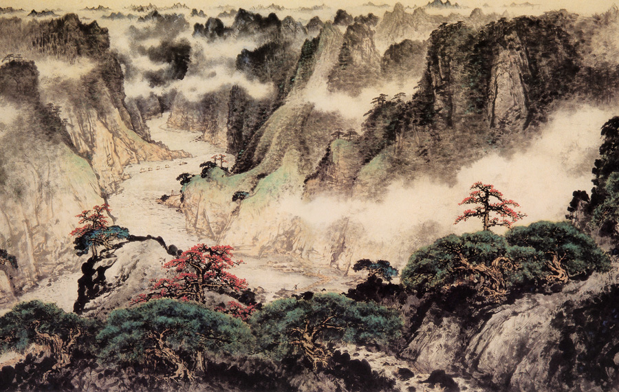 B2789中式-国画-山