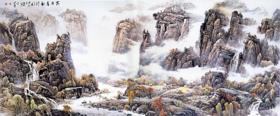 B4713中式-国画山水