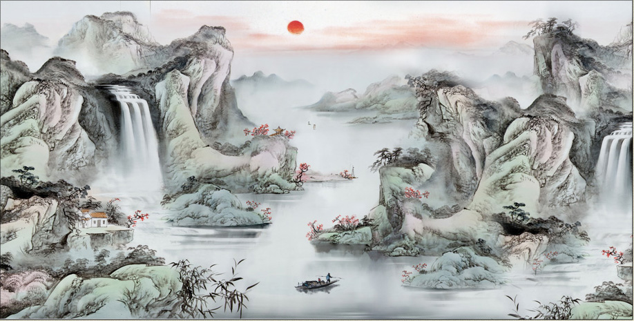 F5002中式-国画-山水