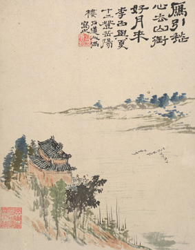 A000013中式风韵-山水风景-清 石涛 花卉山水