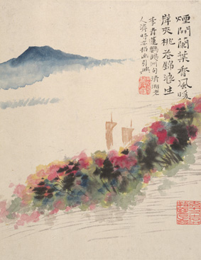 A000015中式风韵-山水风景-清 石涛 花卉山水