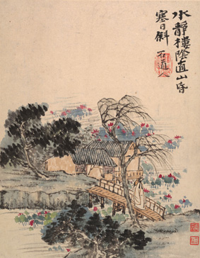 A000023中式风韵-山水风景-清 石涛 花卉山水