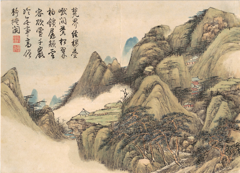 A000173中式风韵-山水风景--清 钱维城 山水花鸟