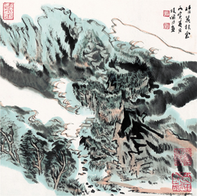 A000517中式风韵-山水风景陆严少 山水图
