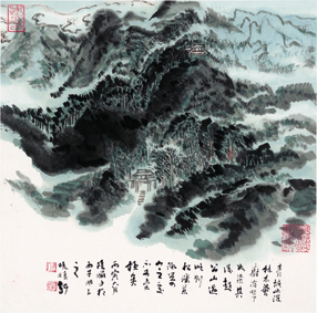 A000521中式风韵-山水风景-陆严少 山水图