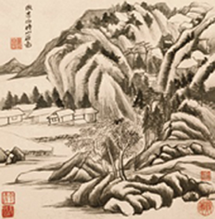 A000531中式风韵-山水风景-董其昌仿古山水