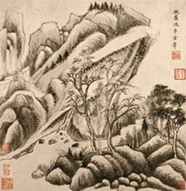 A000532中式风韵-山水风景-董其昌仿古山水