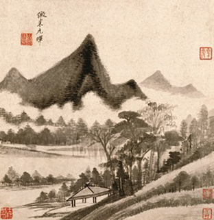 A000535中式风韵-山水风景-董其昌仿古山水