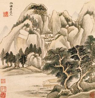 A000537中式风韵-山水风景-董其昌仿古山水