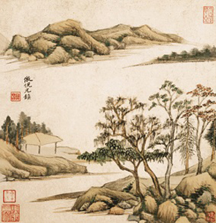 A000538中式风韵-山水风景-董其昌仿古山水