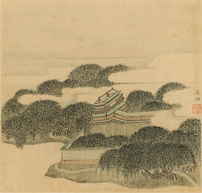 A000549中式风韵-山水风景-清傅山傅眉 山水花卉