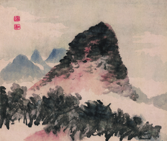 A000554中式风韵-山水风景--石涛 设色山水