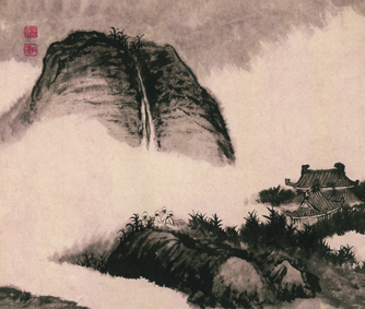 A000559中式风韵- 山水风景--石涛 设色山水
