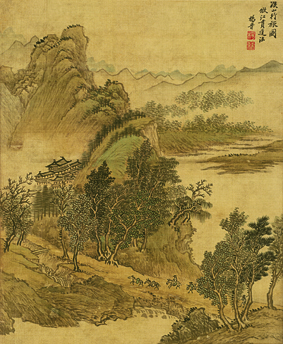 A000585中式风韵-山水风景-杨晋仿古山水
