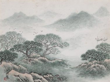 A000590中式风韵-山水-宋文治-山水镜片