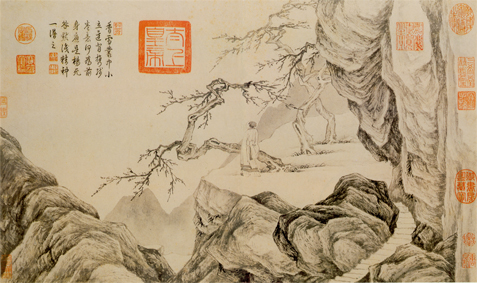 A000612中式风韵-山水风景- 唐寅 山水人物