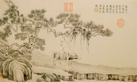 A000613中式风韵- 山水风景- 唐寅 山水人物