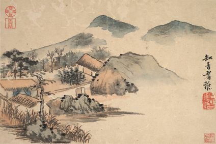 A000623中式风韵-山水风景- 石涛 山水