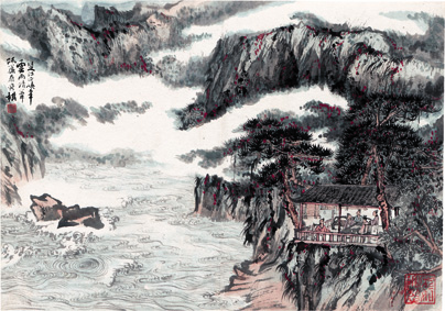 A000648中式风韵- 山水 陆严少 楚江巫峡半云雨