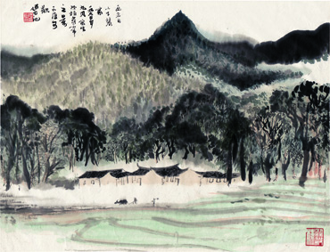 A000666中式风韵- 陆严少 西天目山下农家