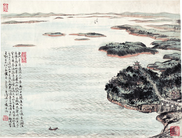 A000661中式风韵-山水 陆严少 雷州青年运河