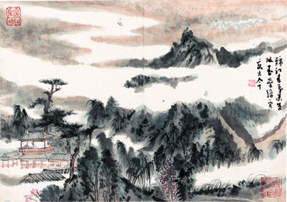 A000660中式风韵-山水 陆严少 锦江春色来天地