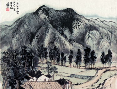 A000665中式风韵-山水 陆严少 西天目