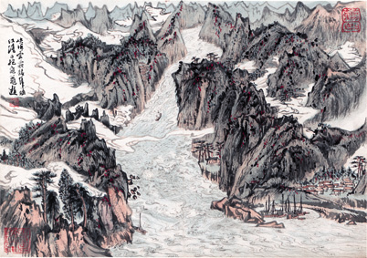 A000667中式风韵-山水陆严少 峡坼云霾龙虎睡