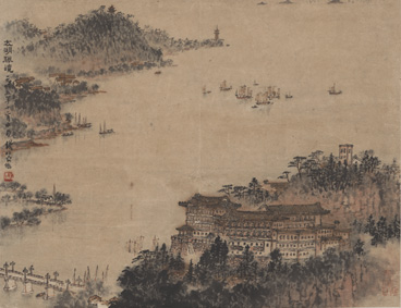 A000679中式风韵--钱松岩-太湖胜景图轴42X54