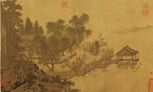 A000684中式风韵-山水 宋 刘松年 四景山水图 绢