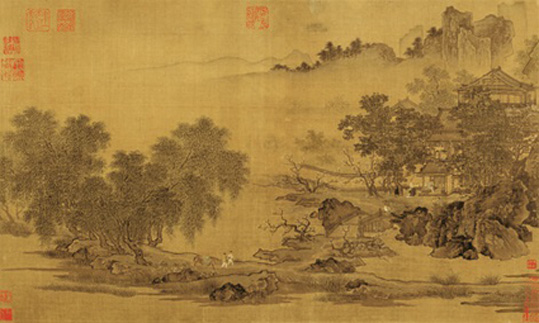 A000686中式风韵- 山水 宋 刘松年 四景山水图