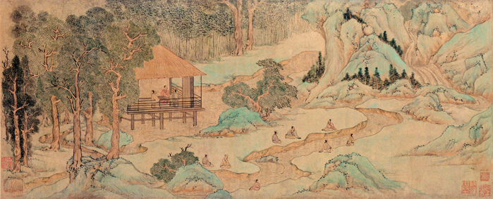 A000718中式风韵- 山水-明 文徵明 兰亭修契图