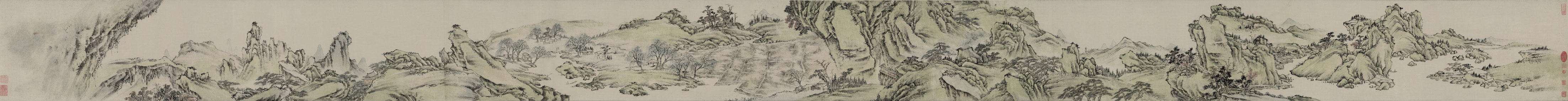 A000751中式风韵- 山水-辽-萧云从设色山水