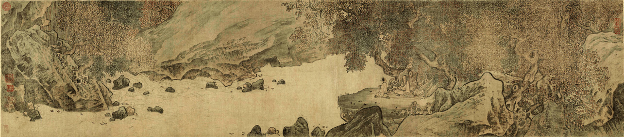 A000757中式风韵- 山水-清 华岩 秋林观泉图卷