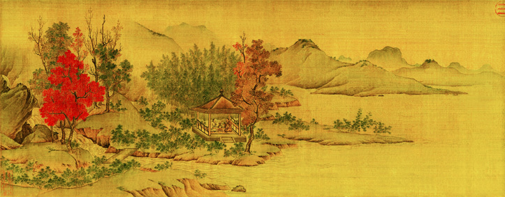 A000762中式风韵- 山水-陶潜赏菊图