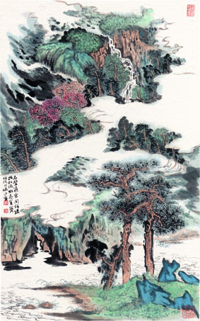 A000895中式风韵-山水风景-陆严少 锦绣山河图