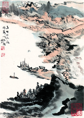 A000900中式风韵-山水风景-陆严少两时山不改