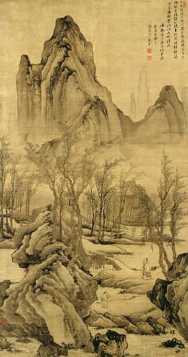 A000972中式风韵-山水风景-明 唐寅 步溪图