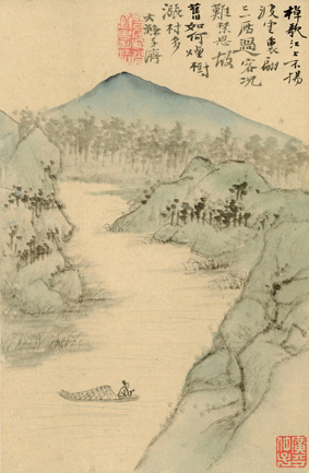 A000985中式风韵-山水风景-清 石濤 山水冊(四)