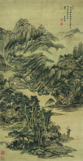 A000990中式风韵-山水风景-清 王原祁 山水图