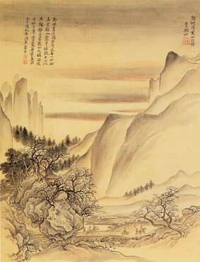 A000998中式风韵-山水风景-清 恽寿平 仿古山水册