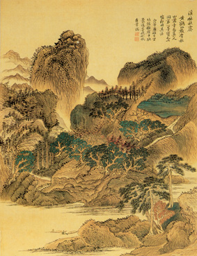 A000999中式风韵-山水风景-清 恽寿平 仿古山水册