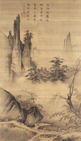 A001013中式风韵-山水风景-宋 马远 踏歌图轴